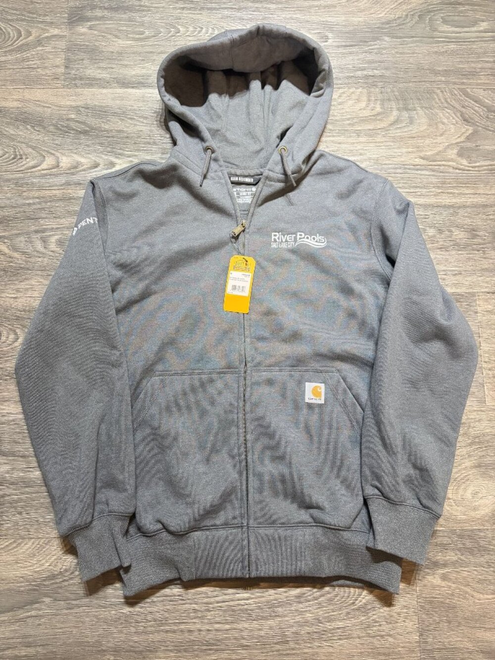 NEW Carhartt Rain Defender Paxton Heavyweight Hoodie Medium Sweatshirt Logo